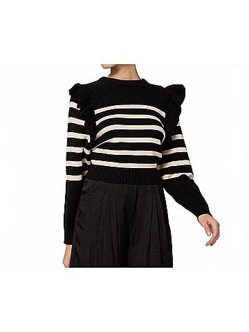 Cleobella Blair Sweater in Black/Ivory (view 2)