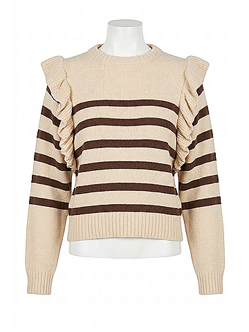 Cleobella Blair Sweater in Cream/Brown (view 1)