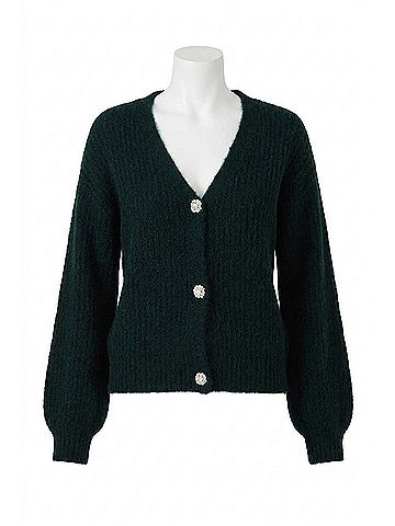 Skies Are Blue Prado Cardigan in Black (view 1)