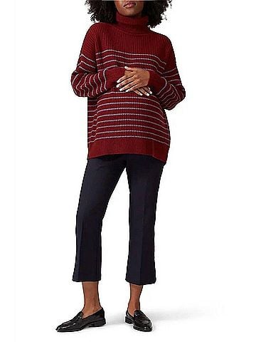 Hatch Ellis Long Sleeve Sweater in Red (view 2)