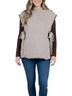 Le Lis Solid Brown Isabelle Mock Neck Sweater Vest in Taupe Size S - photo 2
