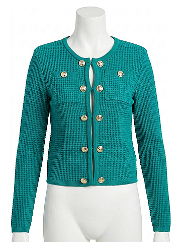 Generation Love Cypress Cardigan Top in Topaz (view 1)