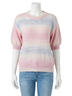 Bibi Stripes Pink I'll Never Stop Striped Sweater in Multi Color Size 2X - photo 1