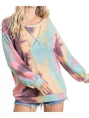 Bibi Tie Dye Pullover in Multi (view 2)