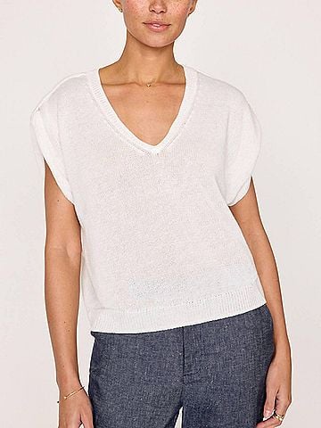 Brochu Walker Frances Sweater Top in Salt White (view 2)