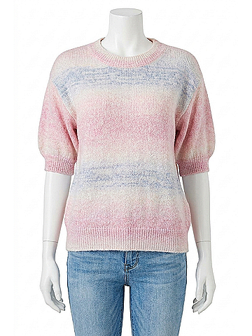 Bibi I'll Never Stop Striped Sweater in Multi Color (view 1)