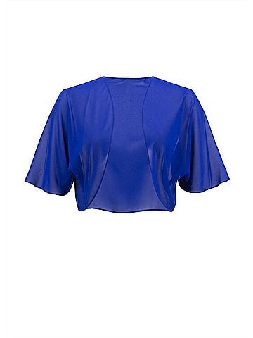 Joseph Ribkoff Sheer Bolero Jacket in Royal Sapphire (view 1)