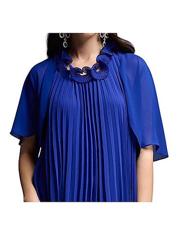 Joseph Ribkoff Sheer Bolero Jacket in Royal Sapphire (view 2)