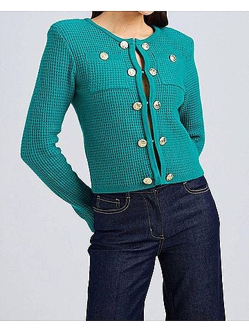 Generation Love Cypress Cardigan in Topaz (view 2)