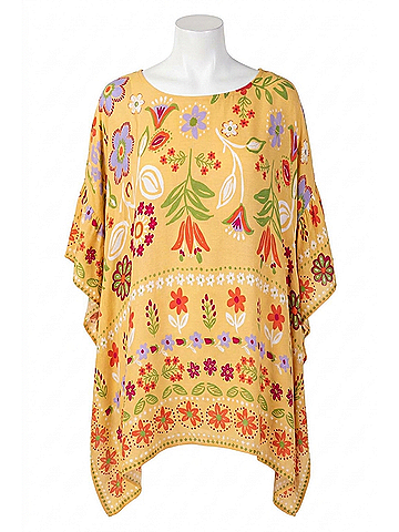 Easel Margaret Kaftan in Yellow Multi (view 1)