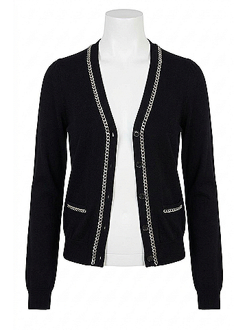 Generation Love Harley Chain Cardigan in Black (view 1)