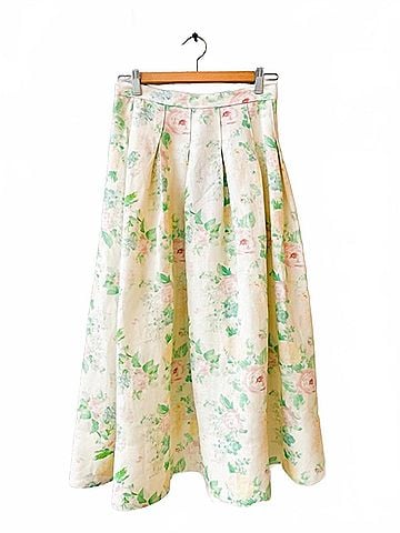 Hunter Bell Alexis Midi Skirt in Garden Rose Peony (view 1)