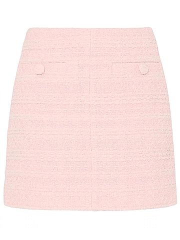 Milly Briar Tweed Mini Skirt in Blush (view 1)
