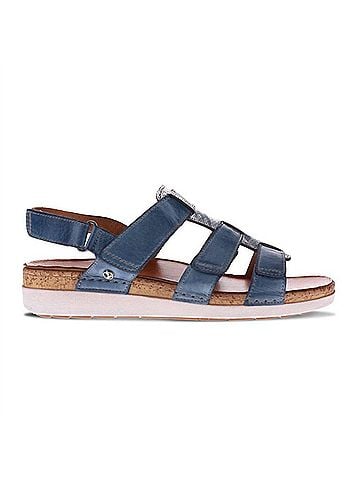Revere Women's Santorini Gladiator Sandal in Denim (view 1)