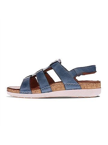 Revere Women's Santorini Gladiator Sandal in Denim (view 2)