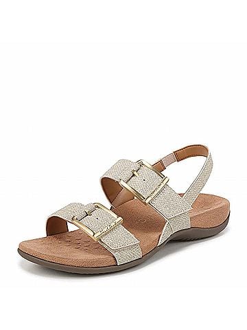 Vionic Women's Reese Slingback Sandal in Oatmeal (view 2)