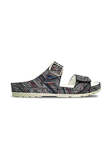 Revere Women's Palma Sandals in Black Stripe (view 1)