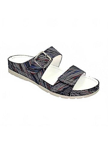 Revere Women's Palma Sandals in Black Stripe (view 2)
