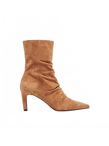 Dolce Vita Women's Fernly Heeled Boots in Pecan Suede (view 1)