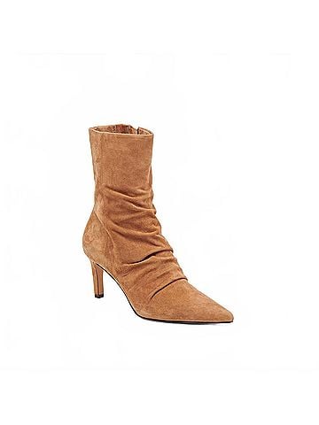 Dolce Vita Women's Fernly Heeled Boots in Pecan Suede (view 2)