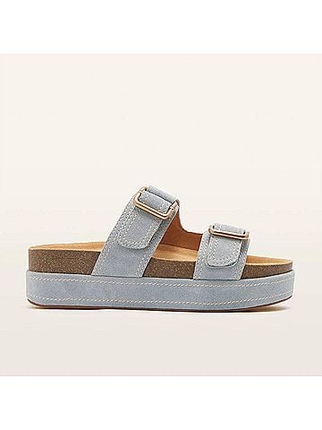 Frankie4 Women's Bennett Sandal in Blue Suede (view 2)