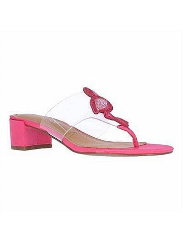 J. Renee Women's Bonair Icon Low Heel Sandal in Pink (view 1)