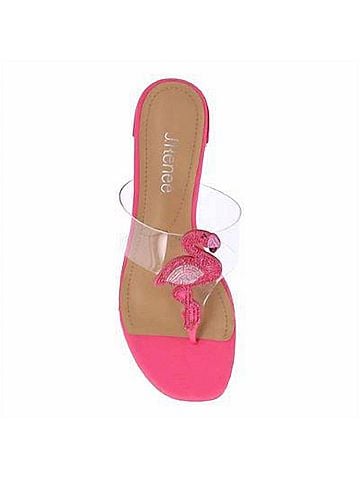 J. Renee Women's Bonair Icon Low Heel Sandal in Pink (view 2)