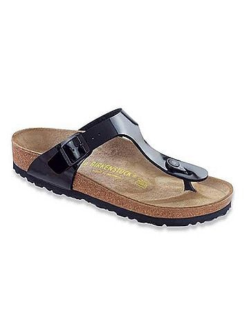Birkenstock Women's Gizeh Sandals in Black Patent (view 1)
