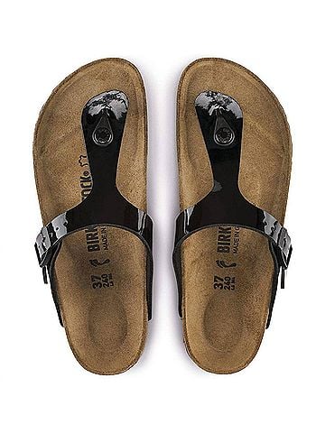 Birkenstock Women's Gizeh Sandals in Black Patent (view 2)