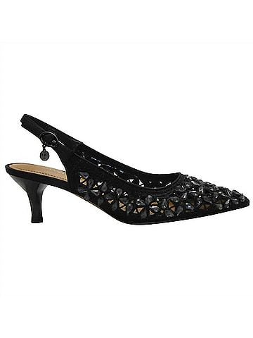 J. Renee Women's Diyara Pump in Black Satin/Rhinestones (view 1)