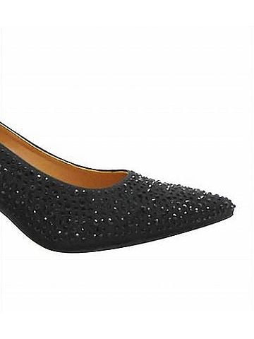 J. Renee Women's Rishna Pump in Black Satin (view 2)
