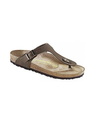 Birkenstock Women's Gizeh Birkibuc Thong Sandals in Mocha (view 1)