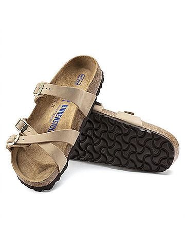 Birkenstock Women's Franca Soft Footbed Sandal in Sandcastle Nubuck (view 2)