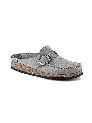 Birkenstock Women's Buckley Clogs in Mineral Suede (view 1)