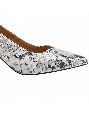J. Renee Women's Belamie Pump in Cream/Black/Silver Snake Print (view 2)