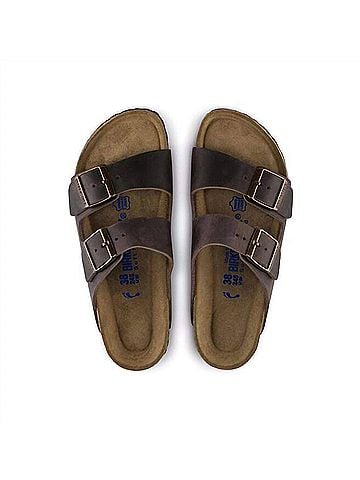 Birkenstock Women's Arizona Soft Footbed Oiled Leather Sandals in Habana (view 2)