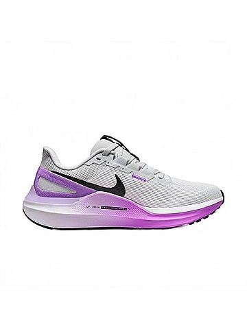 Nike Women's Structure 25 Running Shoes in White/Black (view 1)