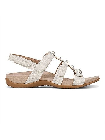 Vionic Women's Amber Pearl Sandal in Cream (view 1)
