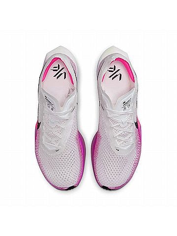Nike Women's Zoomx Vaporfly 3 Shoes in White/Vivid Purple (view 2)