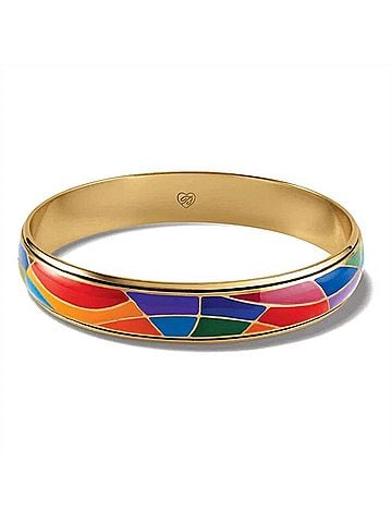 Brighton Women's Colormix Jewel Bangle in Gold Multi (view 1)