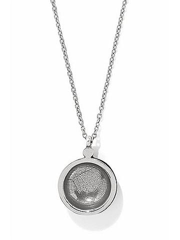 Brighton Women's Flora Flower Necklace in Silver Black (view 2)