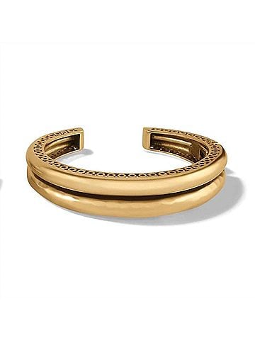 Brighton Women's Inner Circle Double Hinged Bangle in Gold (view 1)