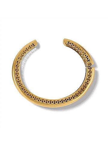Brighton Women's Inner Circle Double Hinged Bangle in Gold (view 2)
