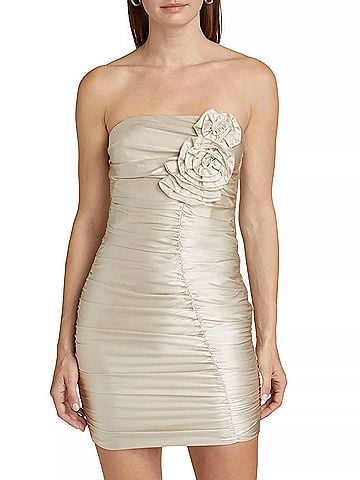 Amanda Uprichard Tenley Dress in Chalk (view 2)