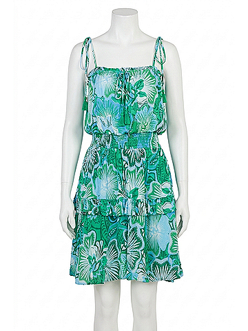 Sugarlips Tanti Floral Salta Ruffle Mini Dress in Kelly Blues (view 1)