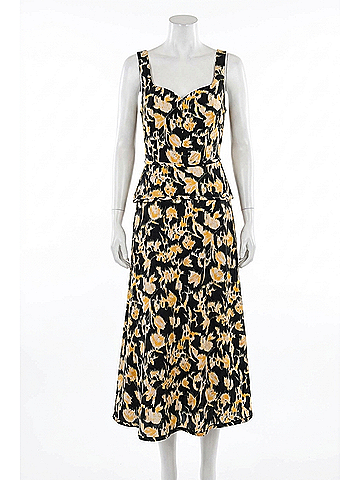 Ulla Johnson Vivi Sweetheart Neckline Midi Dress in Tourmaline (view 1)