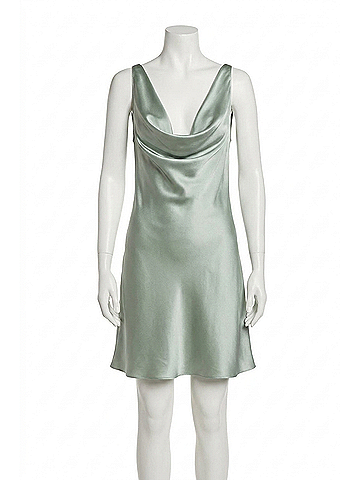 Amanda Uprichard Mirai Short Silk Dress in Sea Salt (view 1)