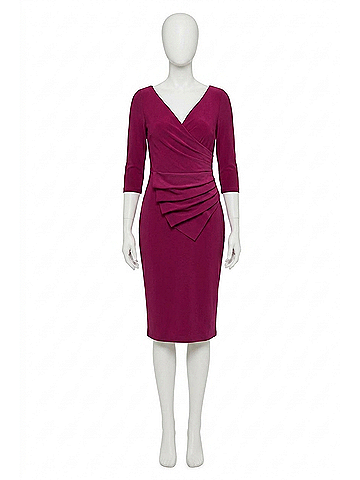 Joseph Ribkoff Pleated Dress in Vineyard (view 1)