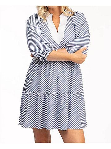 SMITH & QUINN Tory Dress in Chambray Stripe (view 2)