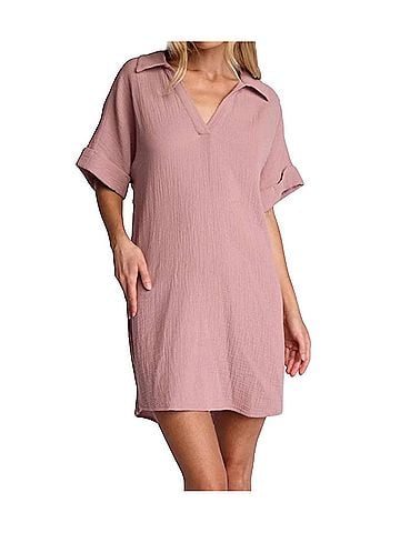 Sundays Harper Dress in Rose Mauve (view 2)